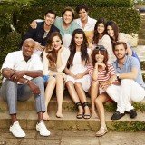 Lamar Odom appears in the Kardashian portrait to promote the new season of their hit reality show Keeping Up With The Kardashians