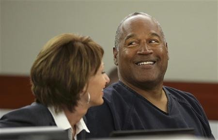 OJ Simpson appeared in court noticeably greyer and heavier than he did in his last public appearances