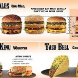 Photographer Dario D found that most of the burgers he bought were not quite as tall as the adverts promised they would be