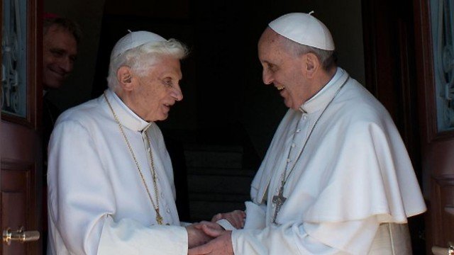 Pope Emeritus Benedict has returned to the Vatican, two months after becoming the first pontiff to resign in 600 years