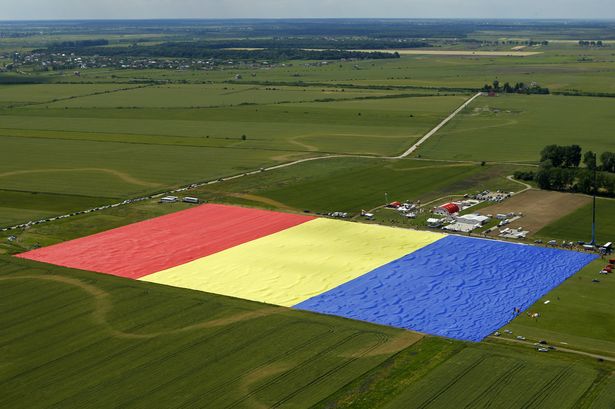 Romania broke the world record for the largest national flag making a triumphal entry in the famous Guinness World Records