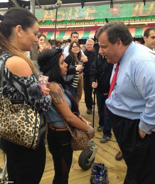 Snooki went head to head with New Jersey Governor Chris Christie on Friday at the reopening of the Seaside Heights' boardwalk