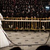 Tens of thousands of Ultra-Orthodox Jews of the Belz Hasidic Dynasty watch the wedding ceremony of Rabbi Shalom Rokach