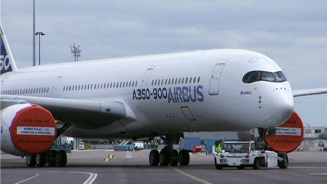 Airbus A350, the newest aircraft from the European planemaker, has taken off on its maiden test flight