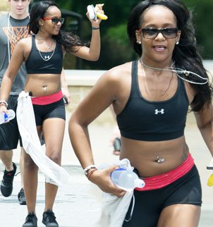 Bobbi Kristina Brown looks happy and healthy as she went for a jog and appears to be putting her problems behind her