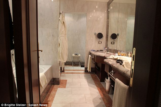 Boscolo Exedra Roma hotel bathroom where James Gandolfini suffered a fatal heart attack