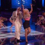 Christina Aguilera showed off her thin frame during her spirited performance of Feel This Moment with rapper Pitbull on The Voice Season 4 finale