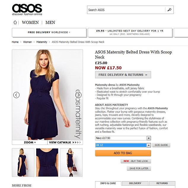 Kate Middleton wears a £17.50 maternity dress from online fashion site ASOS.com