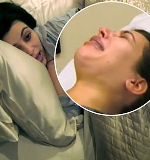 Kim Kardashian was rushed to the hospital after experiencing severe stomach pain in Sunday's episode of Keeping Up With The Kardashians