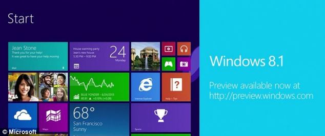 Microsoft has released Windows 8.1 during a keynote speech at its annual developers conference in San Francisco