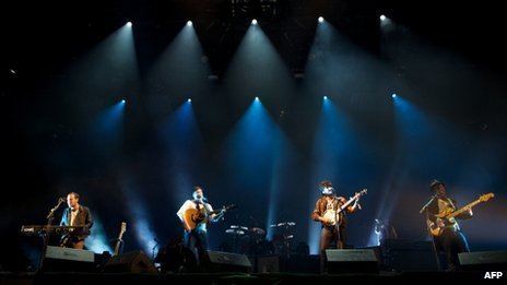 Mumford and Sons have closed this year’s Glastonbury festival, with their first ever headline set on the Pyramid Stage