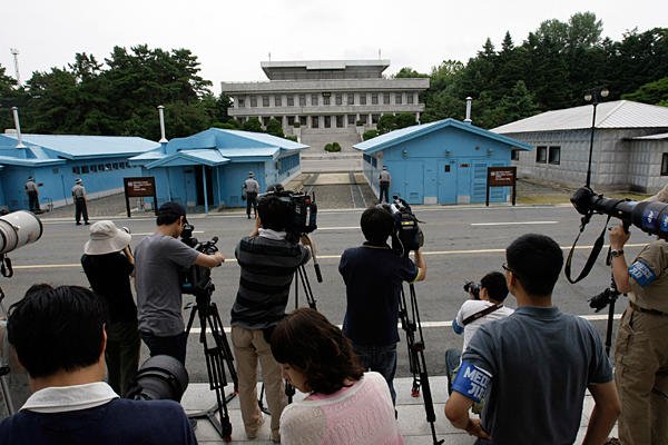 North Korean and South Korean officials hold key talks at Panmunjom, a military compound in the demilitarized zone between the two countries