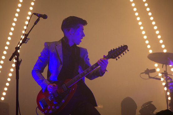 The Arctic Monkeys performed at the Pyramid Stage in front of more than 90,000 fans closing the Glastonbury Festival's first night