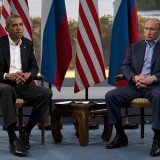 US President Barack Obama and Russian President Vladimir Putin at the G8 summit in Northern Ireland