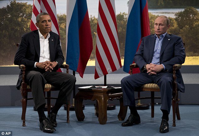 US President Barack Obama and Russian President Vladimir Putin at the G8 summit in Northern Ireland