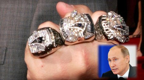 Vladimir Putin has hit back at allegations he stole a diamond-encrusted Super Bowl ring from billionaire Robert Kraft