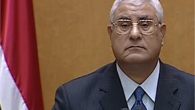 Adly Mansour, top judge of Egypt's Constitutional Court, was sworn in as interim leader