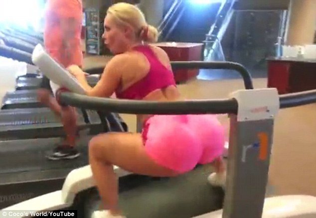 Coco Austin has given fans an eye-popping glimpse at her workout routine
