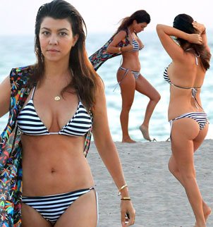 Kourtney Kardashian showed off her newly svelte body, after shedding over 40 lbs following the birth of her daughter Penelope