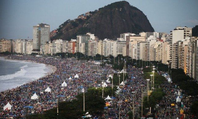 More than three million people are estimated to have gathered for Pope Francis’ final service in the city of Rio de Janeiro