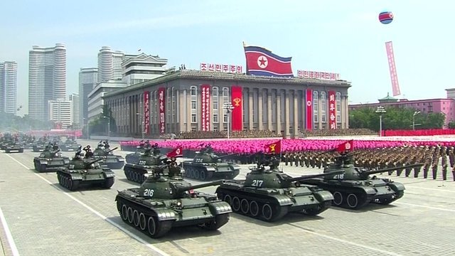 North Korea is holding a huge parade to mark the 60th anniversary of the armistice that ended the Korean War