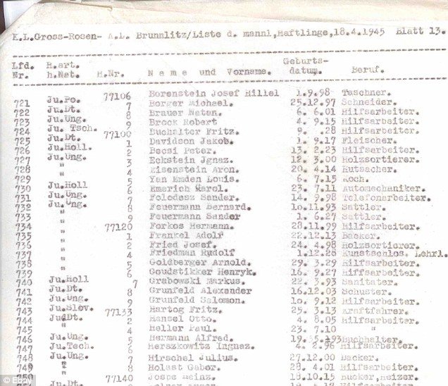 One of four surviving copies of the original Schindler's list is up for auction on eBay