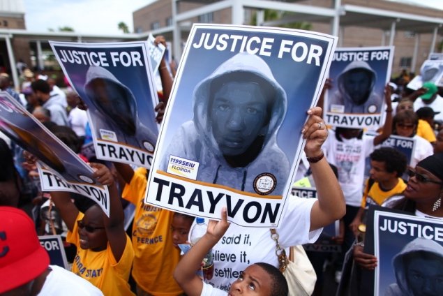 Protests are under way across the US, a week after George Zimmerman was cleared of murdering unarmed black teenager Trayvon Martin