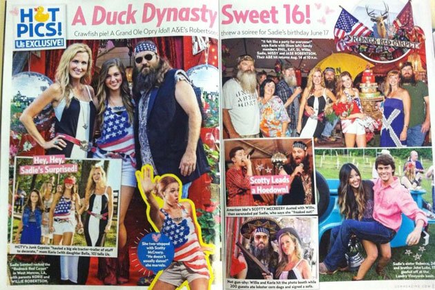 Scotty McCreery recently took time to perform at the Sweet 16 birthday party of Duck Dynasty star Sadie Robertson