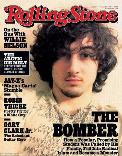 Sgt Sean Murphy has leaked images of Dzhokhar Tsarnaev during his capture in anger at the picture used by Rolling Stone magazine for its next cover
