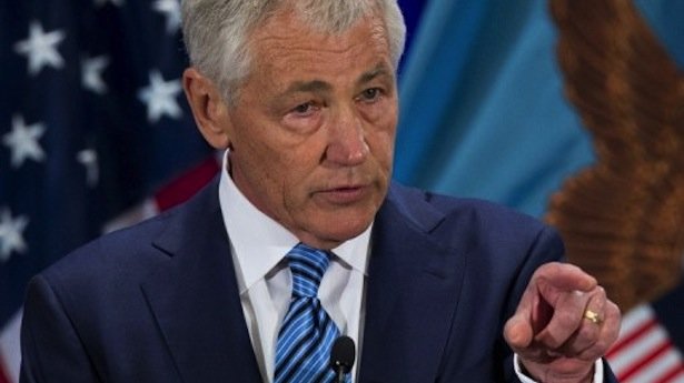 Chuck Hagel has suggested that the Pentagon is moving its forces closer to Syria as the US weighs its options in the conflict there