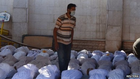 Hundreds of Syrians have been killed early this morning on the outskirts of Damascus following chemical weapons attacks