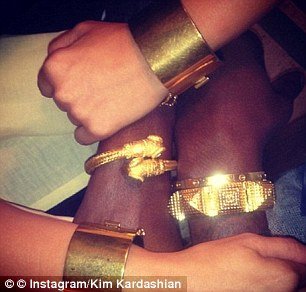 Kim Kardashian and Kanye West's matching bracelets