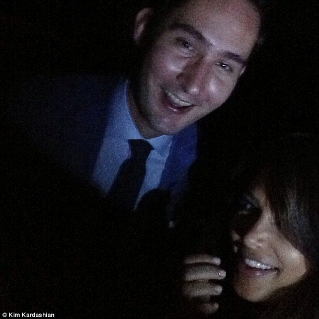 Kim Kardashian posted her long-awaited first selfie with Instagram co-creator Kevin Systrom