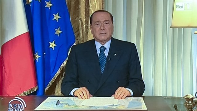 Silvio Berlusconi has broadcast an angry video message after his jail sentence for tax fraud