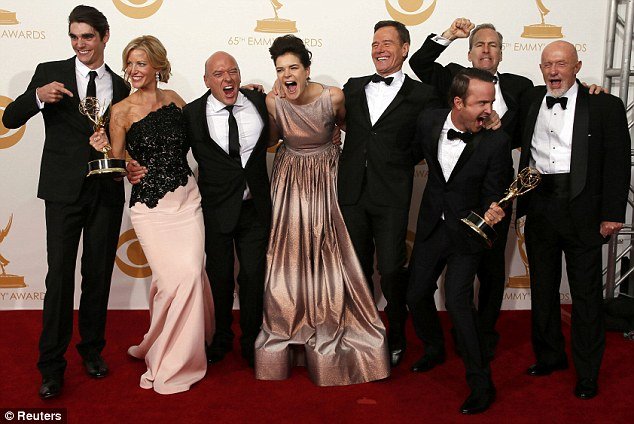 Breaking Bad cast and crew are overjoyed at the Emmy win
