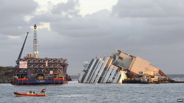 Costa Concordia raising is one of the largest and most daunting salvage operations ever undertaken