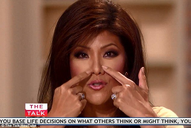 Julie Chen has denied she had a nose job after admitting that she had eye surgery at 25