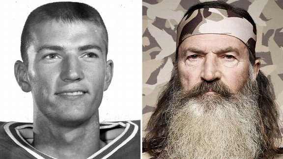 Phil Robertson, who played quarterback at Louisiana Tech, was the first string quarterback ahead of Terry Bradshaw and set a record of passing in a single game