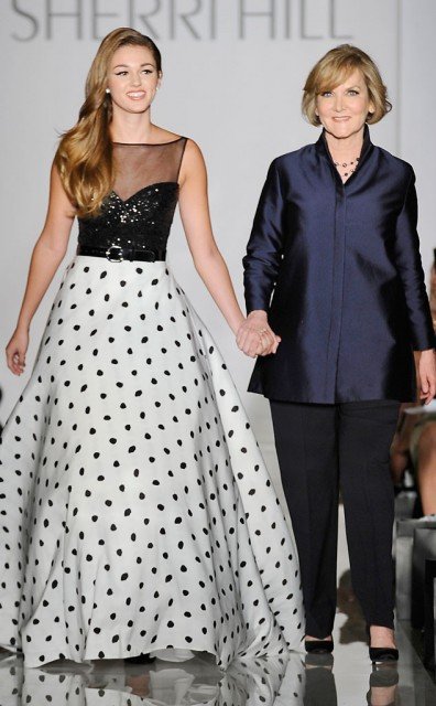 Sadie Robertson made her New York Fashion Week debut, walking the runway at the Evening By Sherri Hill Spring 2014 show 