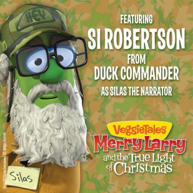 Si Robertson makes cartoon debut as Silas the Narrator in a new Veggie Tales story, Merry Larry and the True Light of Christmas