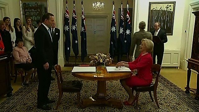 Tony Abbott has been sworn in as Australia's prime minister