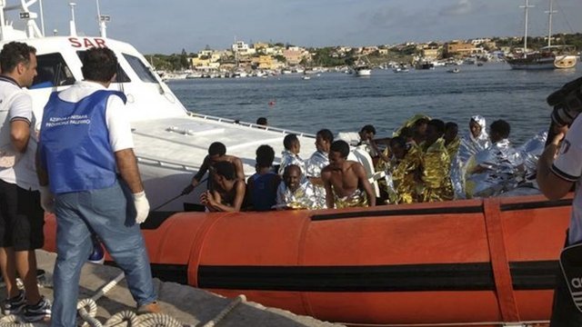 At least 130 migrants have died and many more are missing after a boat carrying them to Europe sank off the southern Italian island of Lampedusa
