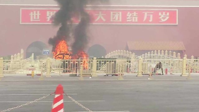 At least five people died and 38 others were injured after a vehicle crashed in Tiananmen Square in Beijing