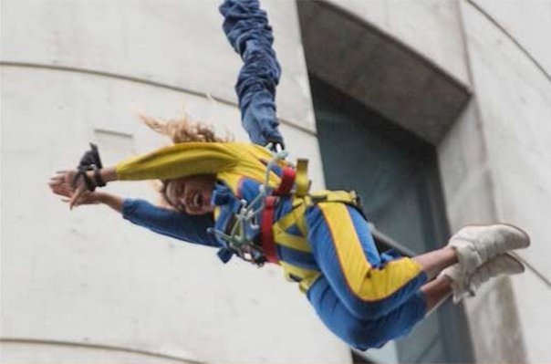 Beyonce decided to jump a freefall off Sky Tower in New Zealand