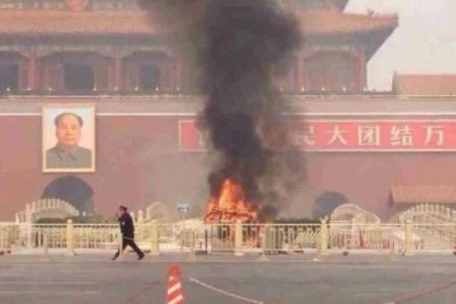 Five people died on Monday in Tiananmen Square car crash