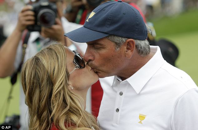 Fred Couples’ new girlfriend Nadine Moze was among the WAGs at the Presidents Cup 2013 at Muirfield Village in Dublin