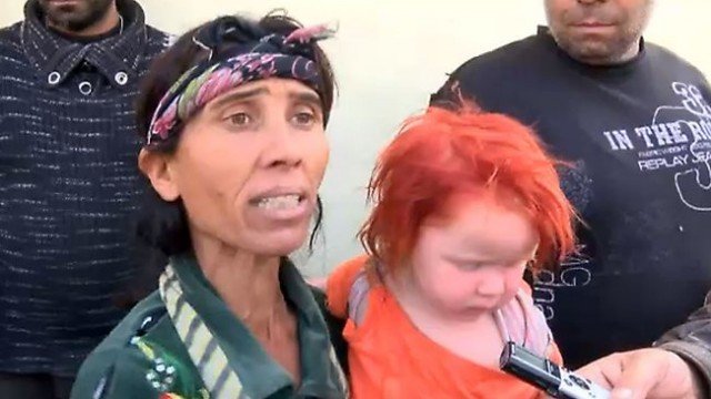 Sasha Ruseva spotted her daughter Maria on television after she was removed from a Roma camp in Greece last week