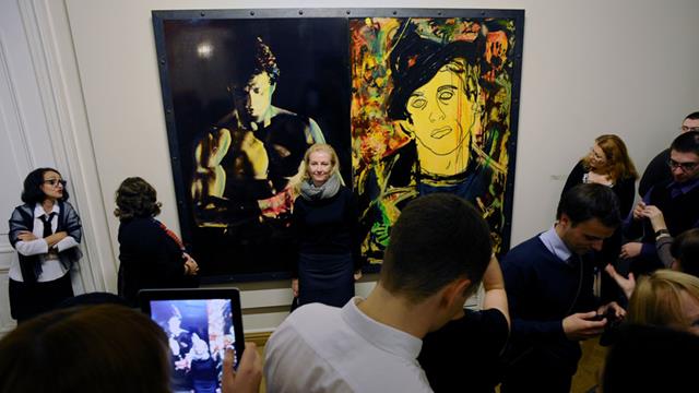 Some 30 paintings by Sylvester Stallone are on show at The Russian Museum in St Petersburg