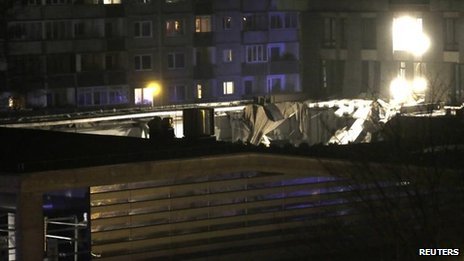 At least 50 people are feared trapped after Maxima store’s roof collapsed in Riga