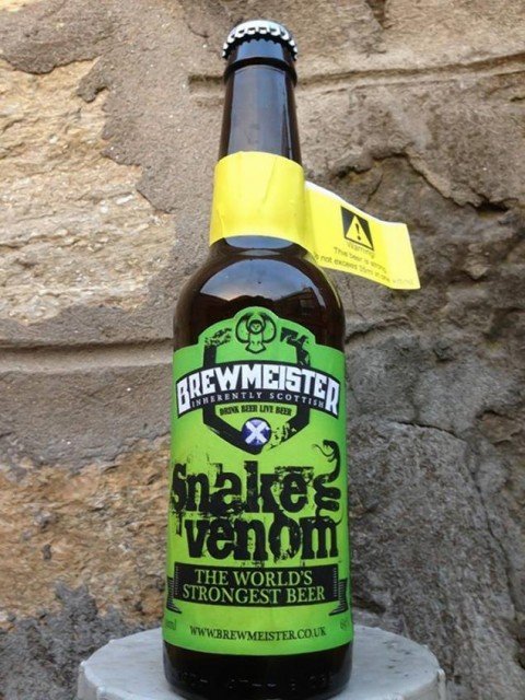 Lewis Shand and John McKenzie spent nine months creating Snake Venom, the world’s strongest beer at 67.5 percent